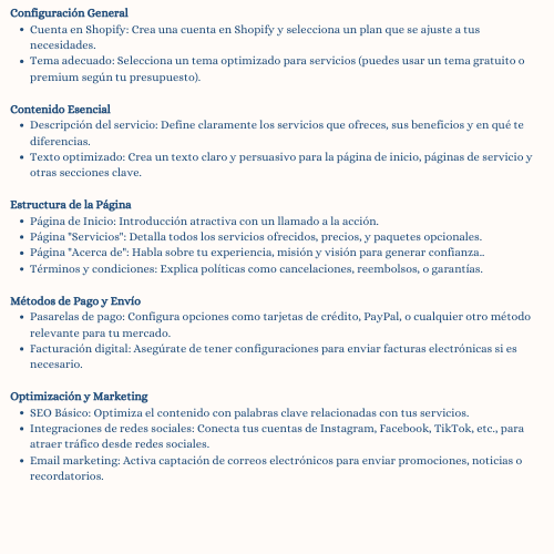 Configuración & Accesorias